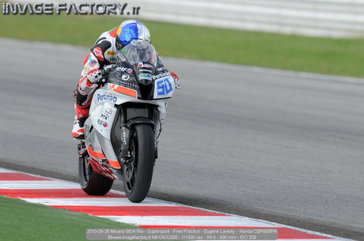 2010-06-26 Misano 0624 Rio - Supersport - Free Practice - Eugene Laverty -  Honda CBR600RR